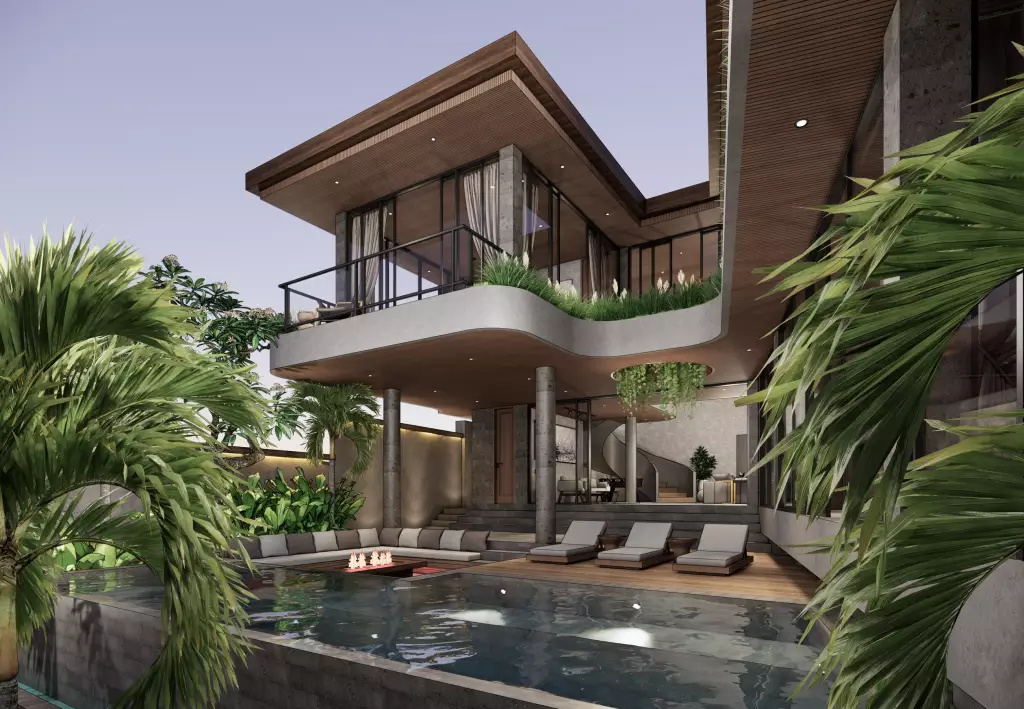 CONTEMPORARY 4 BEDROOM VILLA FOR SALE LEASEHOLD IN UBUD BE-1300 